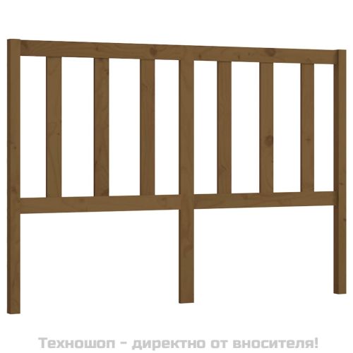 Горна табла за легло, меденокафява, 146x4x100 см, бор масив