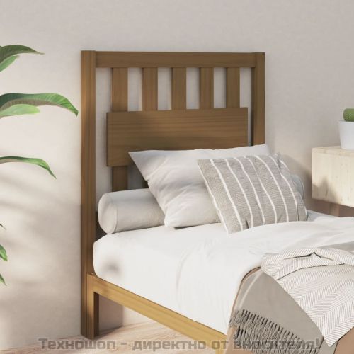 Горна табла за легло, меденокафява, 80,5x4x100 см, бор масив