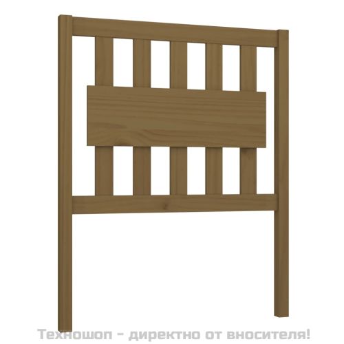 Горна табла за легло, меденокафява, 80,5x4x100 см, бор масив