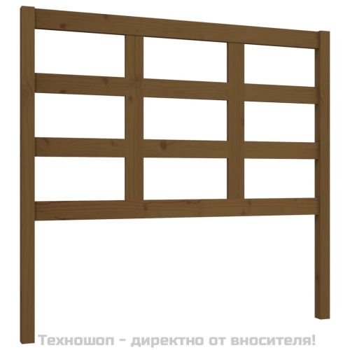 Горна табла за легло, меденокафява, 105,5x4x100 см, бор масив