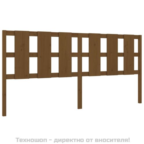Горна табла за легло, меденокафява, 205,5x4x100 см, бор масив