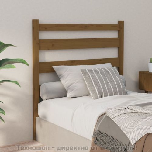 Горна табла за легло, меденокафява, 96x4x100 см, бор масив