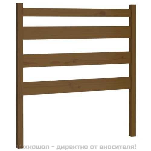 Горна табла за легло, меденокафява, 96x4x100 см, бор масив