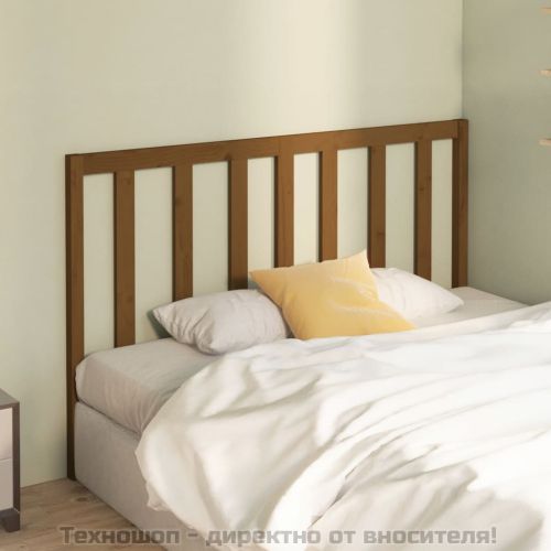 Горна табла за легло, меденокафява, 156x4x100 см, бор масив