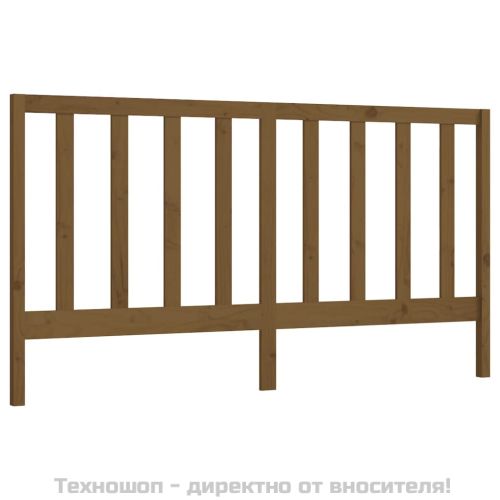 Горна табла за легло, меденокафява, 206x4x100 см, бор масив