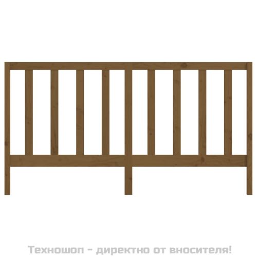 Горна табла за легло, меденокафява, 206x4x100 см, бор масив