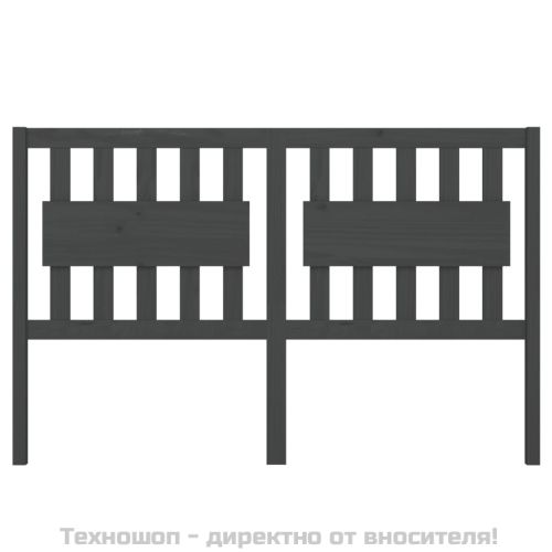 Горна табла за легло, сива, 165,5x4x100 см, бор масив