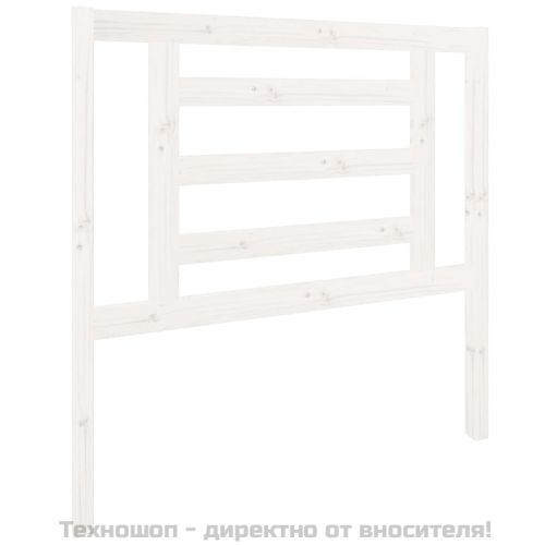 Горна табла за легло, бяла, 96x4x100 см, бор масив