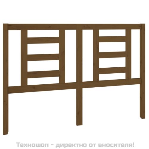 Горна табла за легло, меденокафява, 141x4x100 см, бор масив