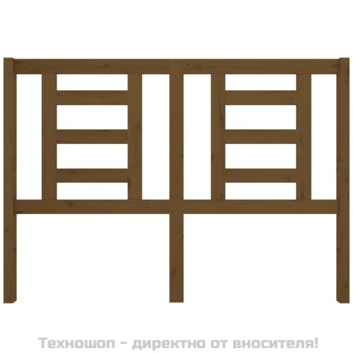 Горна табла за легло, меденокафява, 141x4x100 см, бор масив