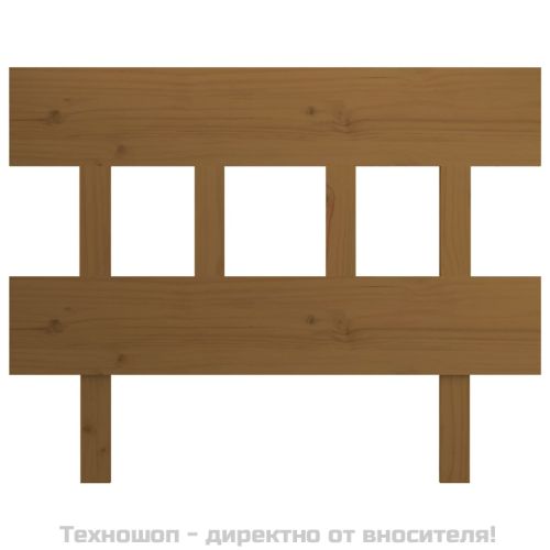 Горна табла за легло, меденокафява, 93,5x3x81 см, бор масив