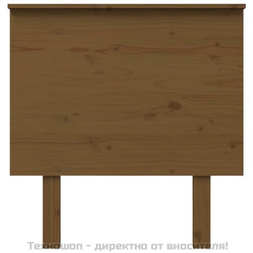 Горна табла за легло, меденокафява, 79x6x82,5 см, бор масив