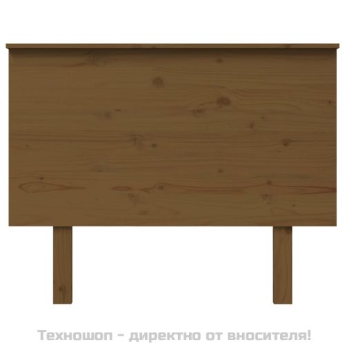 Горна табла за легло, меденокафява, 104x6x82,5 см, бор масив