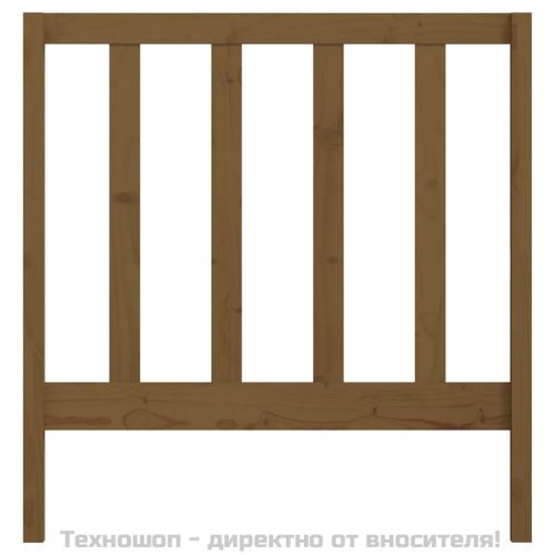 Горна табла за легло, меденокафява, 96x4x100 см, бор масив