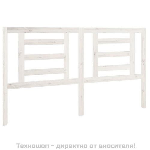 Горна табла за легло, бяла, 166x4x100 см, бор масив
