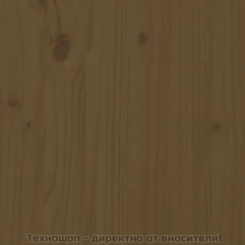 Горна табла за легло, меденокафява, 126x4x100 см, бор масив