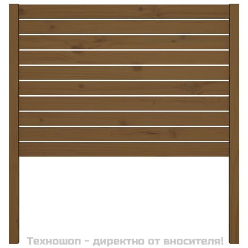 Горна табла за легло, меденокафява, 106x4x100 см, бор масив