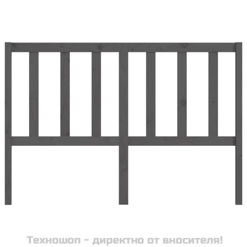 Горна табла за легло, сива, 156x4x100 см, бор масив