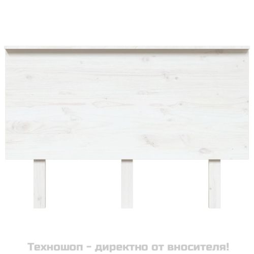 Горна табла за легло, бяла, 124x6x82,5 см, бор масив