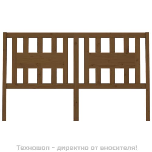 Табла за спалня, меденокафява, 126x4x100 см, бор масив
