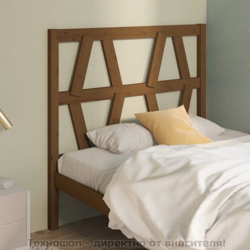 Горна табла за легло, меденокафява, 96x4x100 см, бор масив