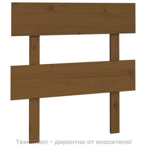 Горна табла за легло, меденокафява, 103,5x3x81 см, бор масив