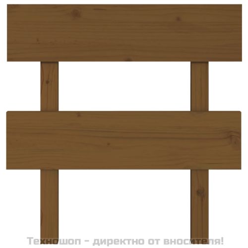 Горна табла за легло, меденокафява, 103,5x3x81 см, бор масив