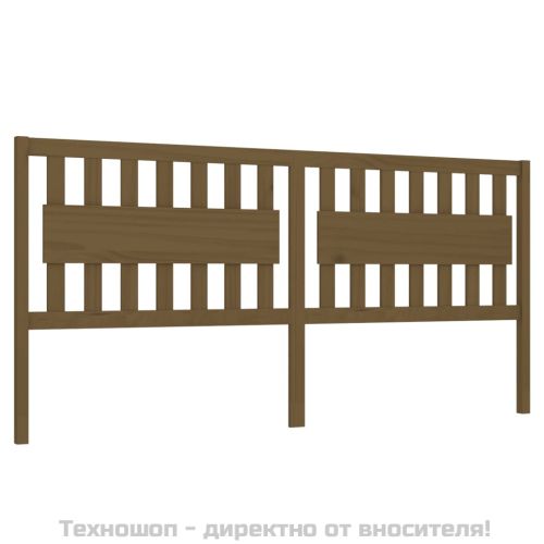 Горна табла за легло, меденокафява, 205,5x4x100 см, бор масив
