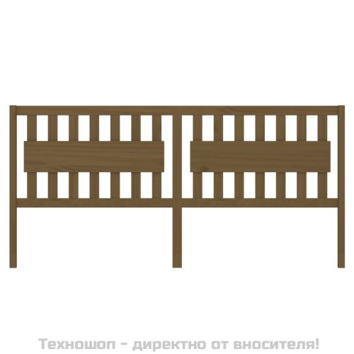 Горна табла за легло, меденокафява, 205,5x4x100 см, бор масив