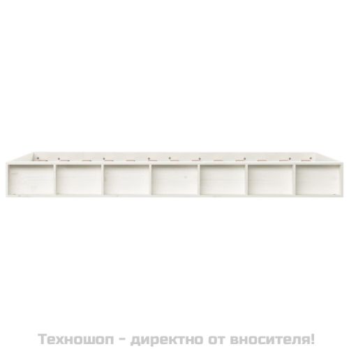 рамка за легло бяла 75x190 см Small Single дърво масив