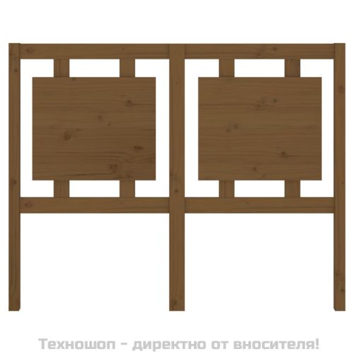 Горна табла за легло, меденокафява, 125,5x4x100 см, бор масив