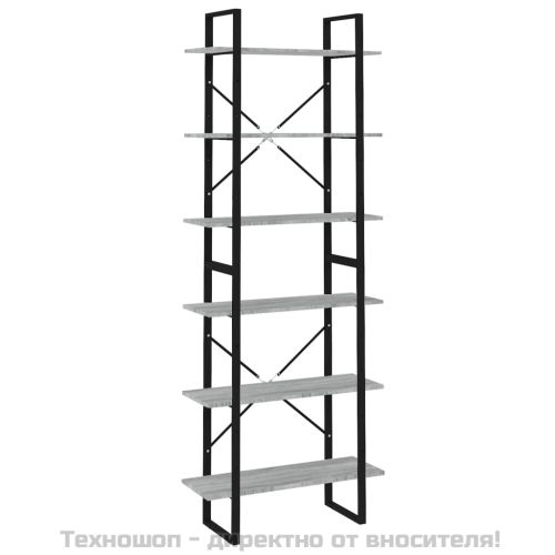 Висок шкаф, Сив сонома, 80x30x210 см, инженерно дърво