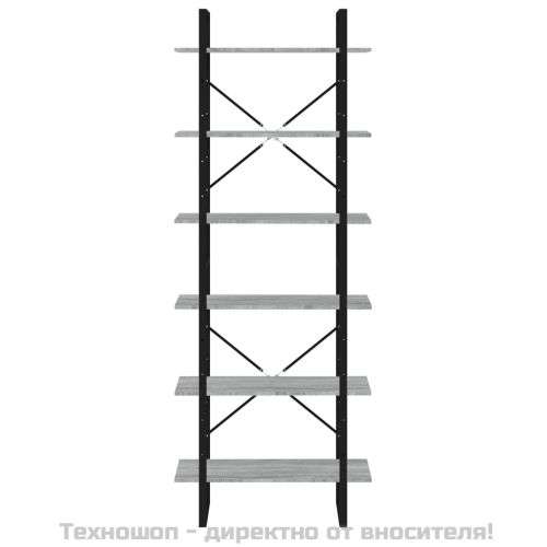 Висок шкаф, Сив сонома, 80x30x210 см, инженерно дърво