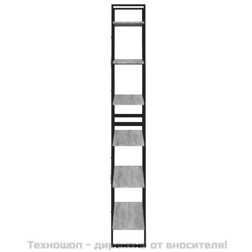 Висок шкаф, Сив сонома, 80x30x210 см, инженерно дърво