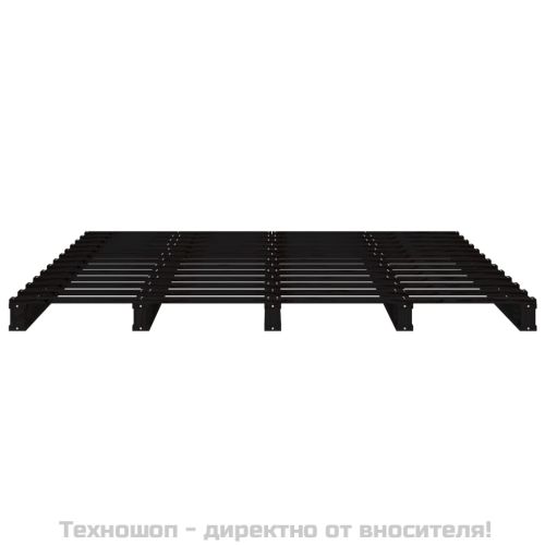 Легло от палети черно 120x190 см бор масив Small Double