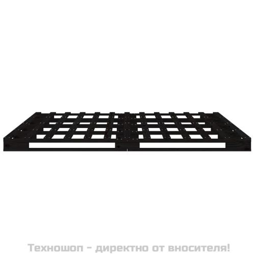 Легло от палети черно 120x190 см бор масив Small Double