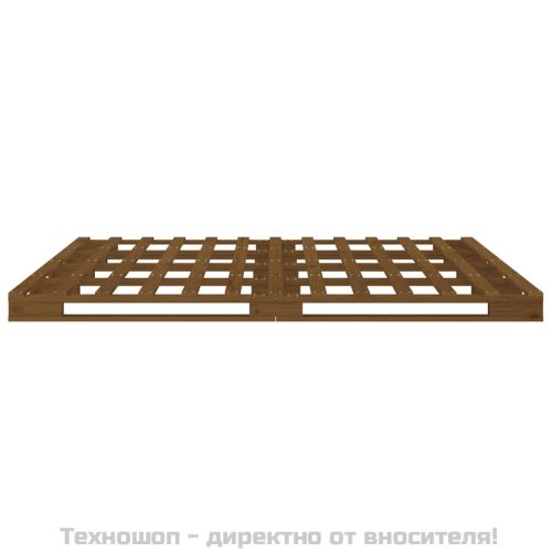 Легло от палети, меденокафява, 120x200 см, бор масив