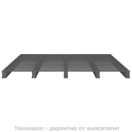 Легло от палети сиво 120x190 см бор масив Small Double
