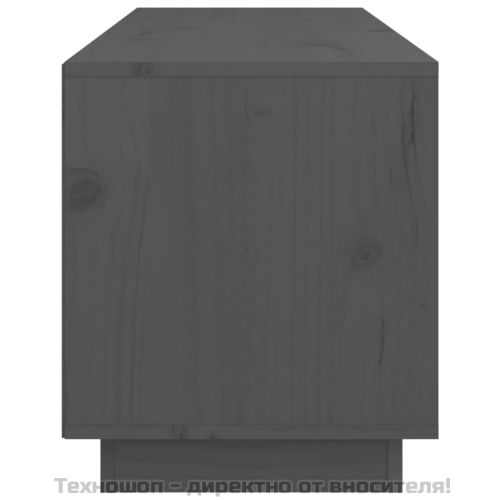 ТВ шкаф, сив, 105x34x40 см, бор масив