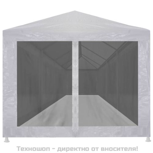 Шатра за партита с 10 мрежести стени, 12х3 м