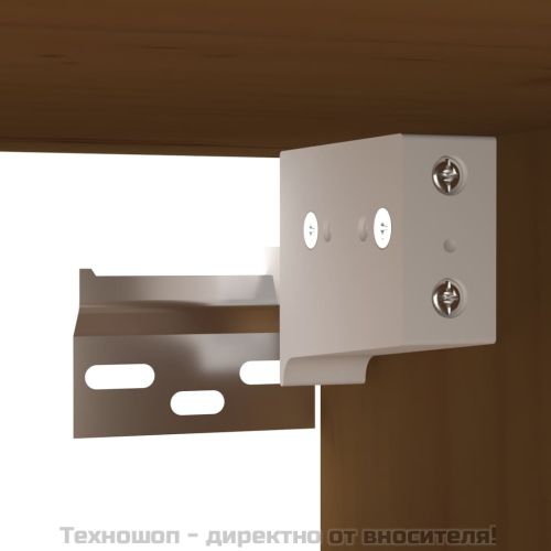 Стенни шкафове, 2 бр, меденокафяви, 31,5x30x30 см, бор масив