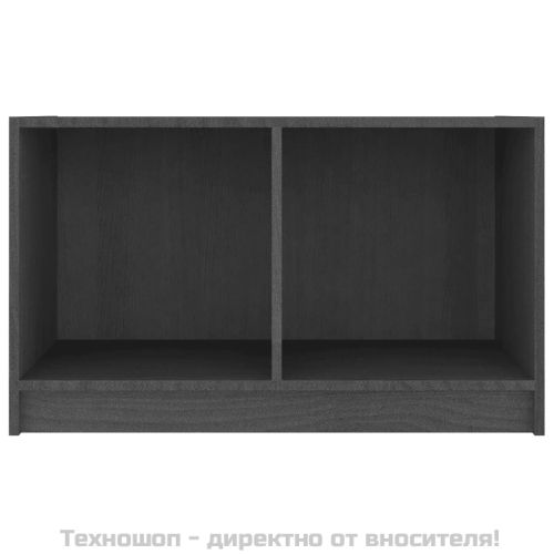 ТВ шкаф, сив, 70x33x42 см, бор масив