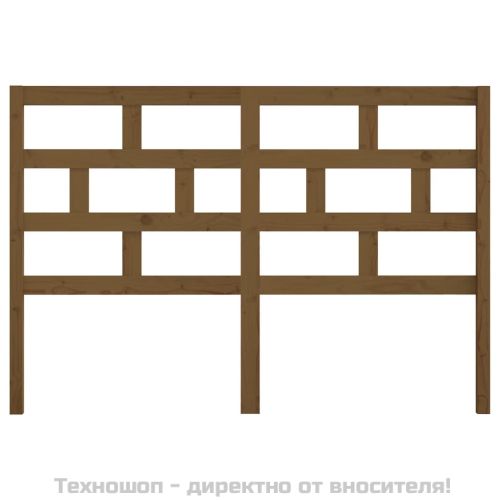 Горна табла за легло, меденокафява, 126x4x100 см, бор масив