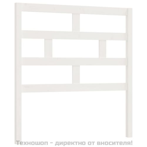Горна табла за легло, бяла, 81x4x100 см, бор масив