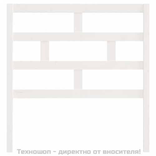 Горна табла за легло, бяла, 81x4x100 см, бор масив