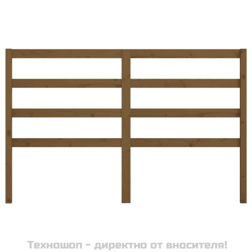 Горна табла за легло, меденокафява, 166x4x100 см, бор масив