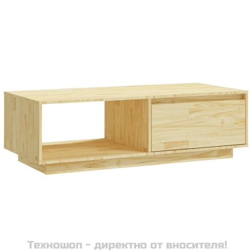Маса за кафе, 110x50x33,5 см, борово дърво масив
