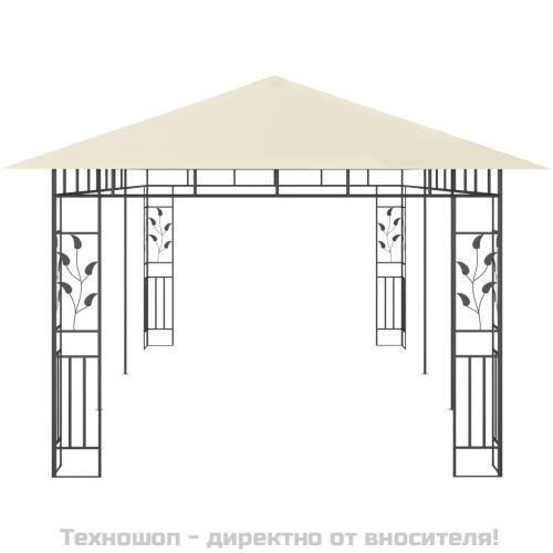 Шатра с мрежа против комари, 6x3x2,73 м, кремава