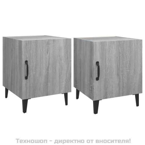 Нощни шкафчета, 2 бр, сив сонома, инженерно дърво