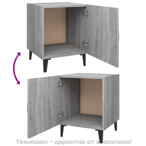 Нощни шкафчета, 2 бр, сив сонома, инженерно дърво
